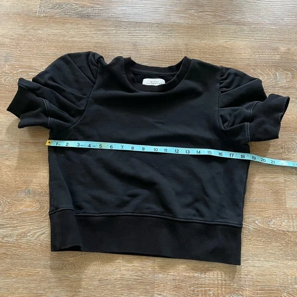 Soldout.nyc Organic Cotton Puff Sleeve Sweatshirt | Black | Womens Medium - Picture 10 of 15